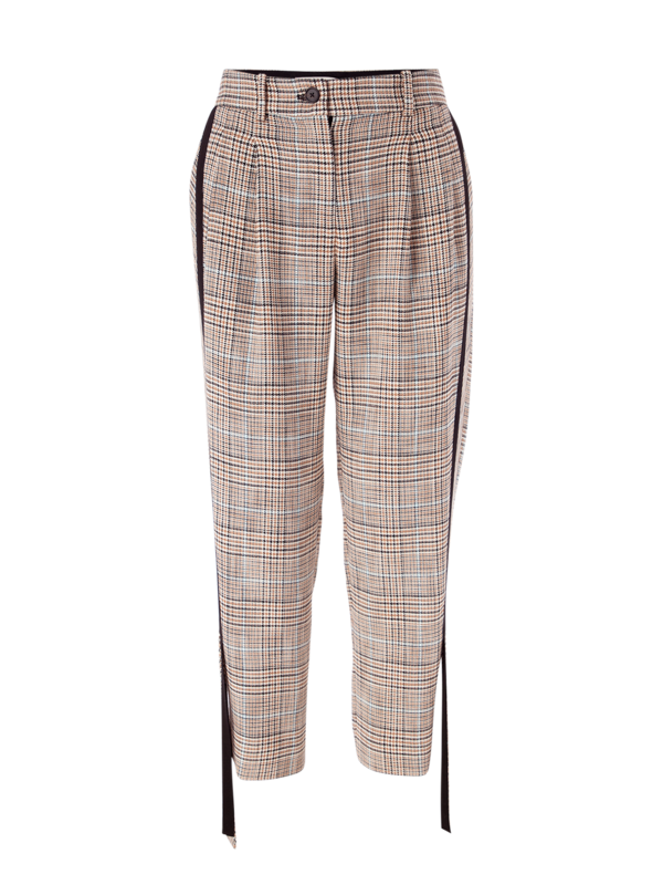 PLAID SUITING ECKLAND TROUSER WITH SIDE PANELS