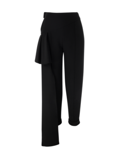 STRETCH CREPE ROMEO PANT WITH SIDE DRAPE DETAIL