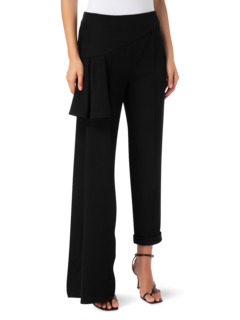 STRETCH CREPE ROMEO PANT WITH SIDE DRAPE DETAIL