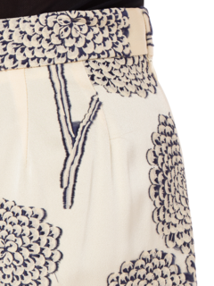 FLORAL EMBROIDERED SATIN AMELIE PENCIL SKIRT