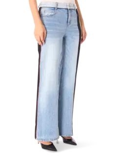 بنطال جينز ستان بقصة أرجل مستقيمة