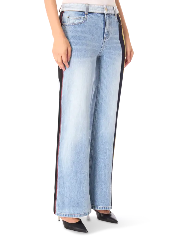 بنطال جينز ستان بقصة أرجل مستقيمة