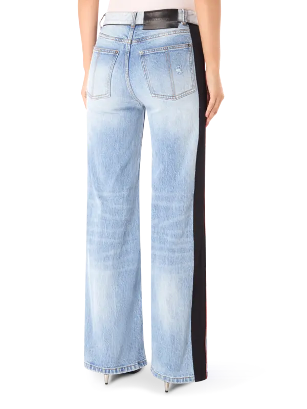 بنطال جينز ستان بقصة أرجل مستقيمة