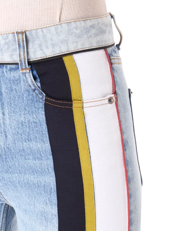 بنطال جينز ستان بقصة أرجل مستقيمة