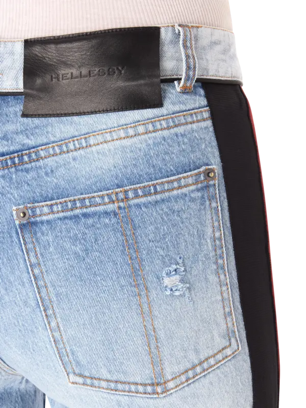 بنطال جينز ستان بقصة أرجل مستقيمة