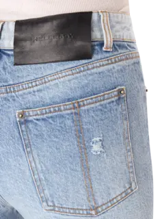 Neville Mixed-Media Wide-Leg Jeans
