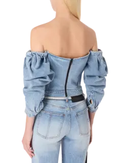 Theo Denim Bustier Top