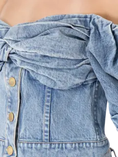 Theo Denim Bustier Top