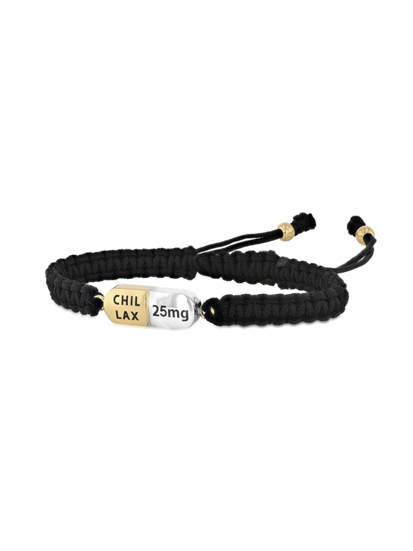 Gold and Silver Braided Pill Bracelet