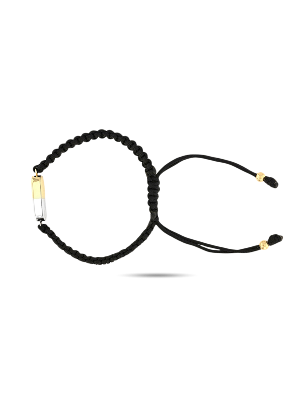 Gold and Silver Braided Pill Bracelet