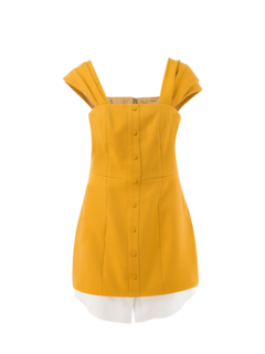 EMILIA MINIDRESS WITH SILK SHIRTTAIL