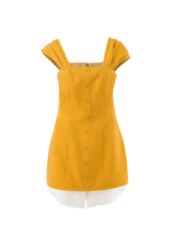 EMILIA MINIDRESS WITH SILK SHIRTTAIL