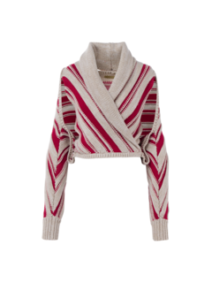 MARTINA HALTER SWEATER WITH CONVERTIBLE SHRUG