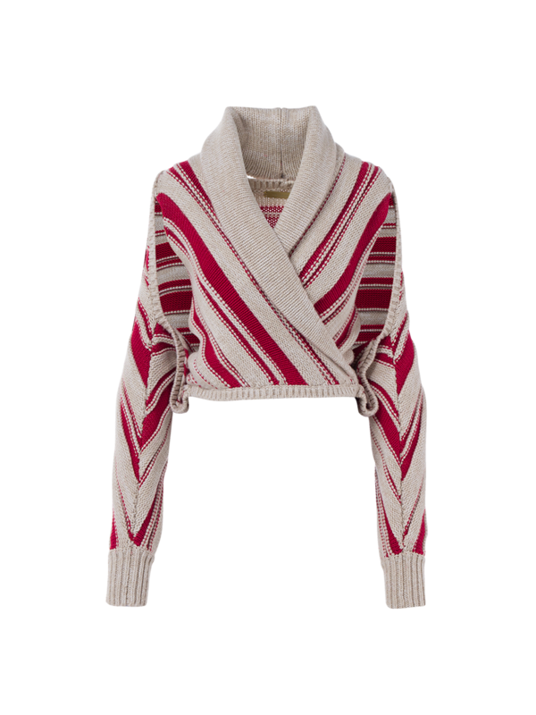 MARTINA HALTER SWEATER WITH CONVERTIBLE SHRUG