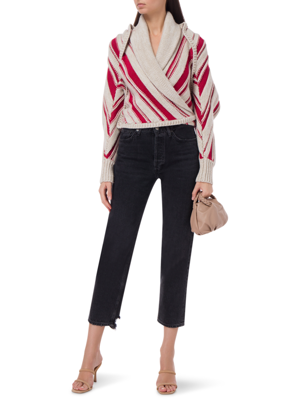 MARTINA HALTER SWEATER WITH CONVERTIBLE SHRUG