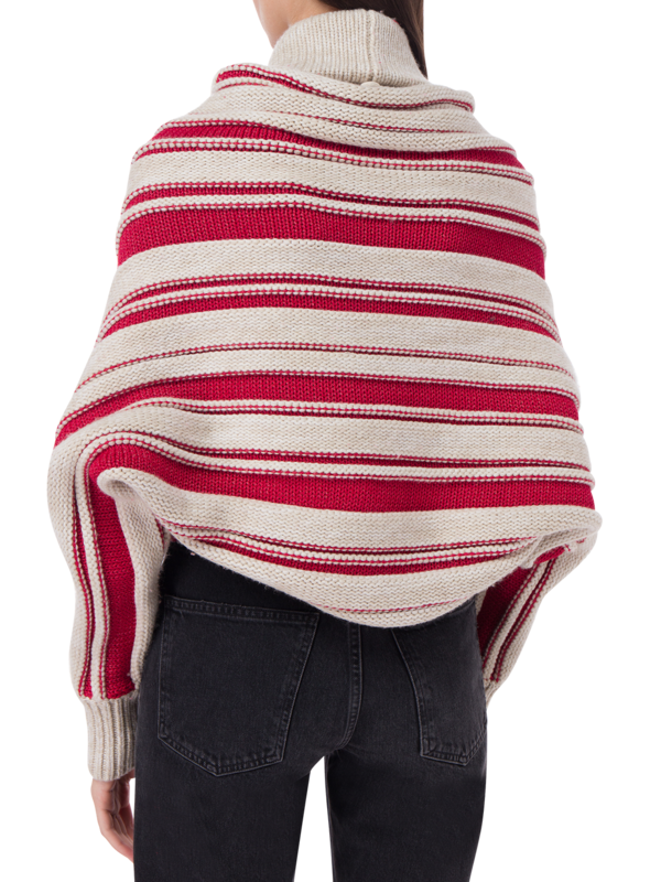 MARTINA HALTER SWEATER WITH CONVERTIBLE SHRUG