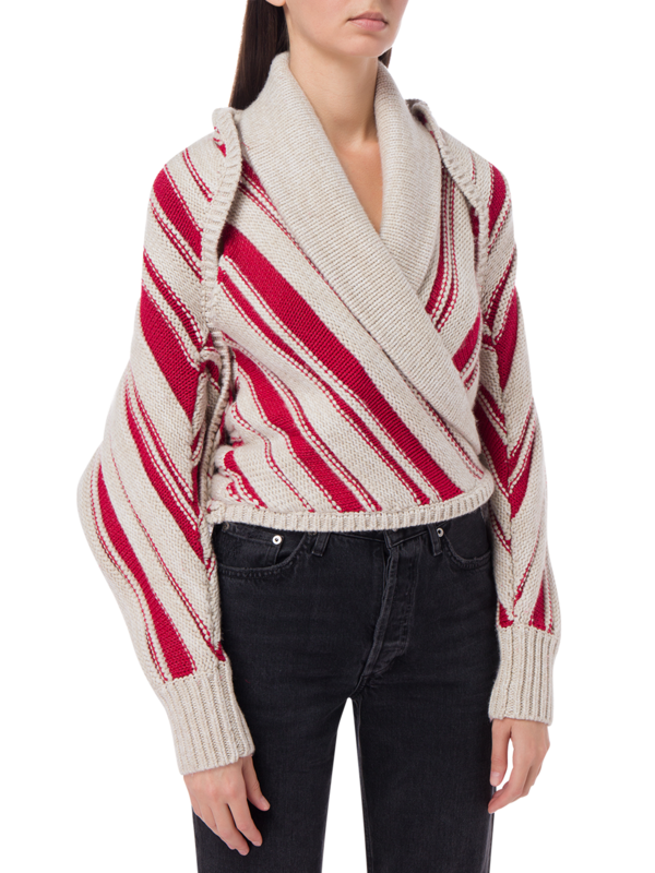 MARTINA HALTER SWEATER WITH CONVERTIBLE SHRUG