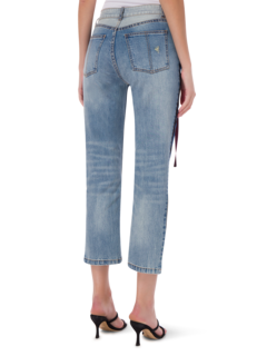 TOMO JEAN WITH CONTRAST PANELS AND RIBBON DETAIL