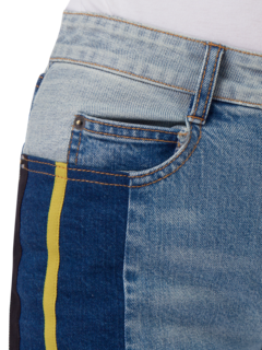 TOMO JEAN WITH CONTRAST PANELS AND RIBBON DETAIL