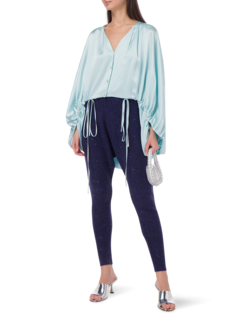 CLOUD PONCHO BLOUSE WITH DRAWSTRING SLEEVES