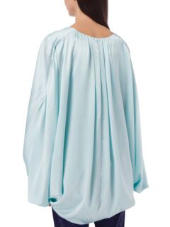 CLOUD PONCHO BLOUSE WITH DRAWSTRING SLEEVES