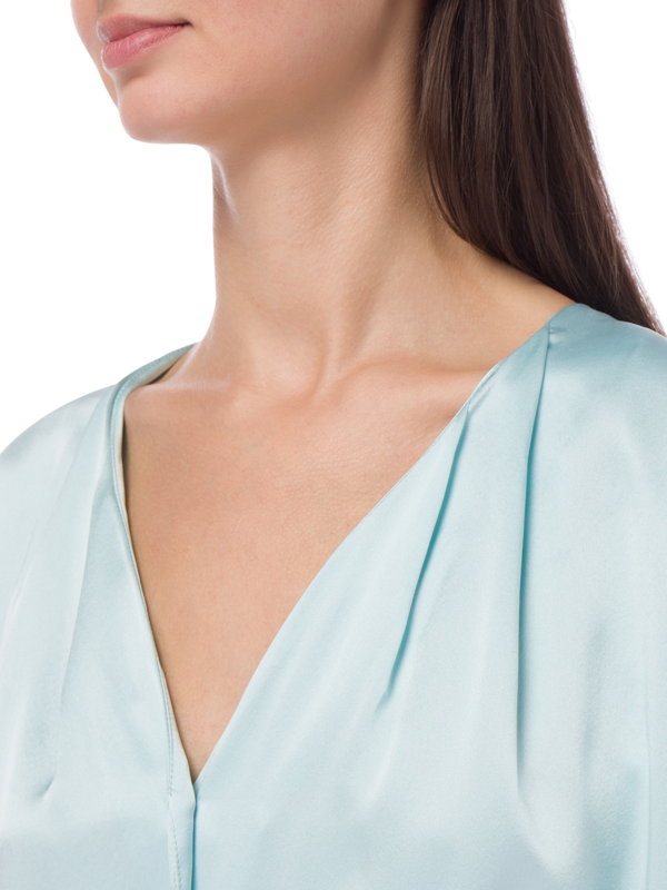 CLOUD PONCHO BLOUSE WITH DRAWSTRING SLEEVES