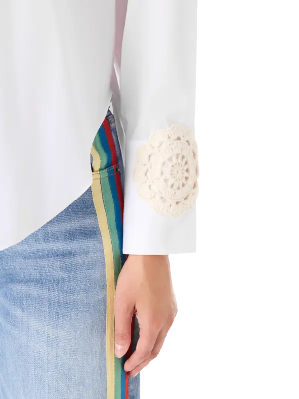 Myles Crochet Poplin Shirt