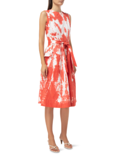 HAND DYED SLEEVELESS MIDI POCKETS DRESS