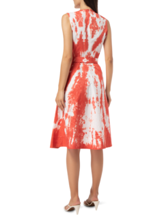 HAND DYED SLEEVELESS MIDI POCKETS DRESS