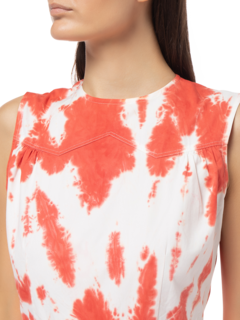 HAND DYED SLEEVELESS MIDI POCKETS DRESS