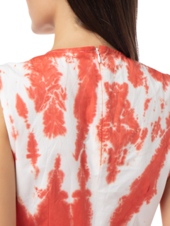 HAND DYED SLEEVELESS MIDI POCKETS DRESS