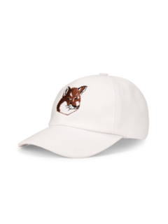 Large Fox Head Embroidery 6P Cap