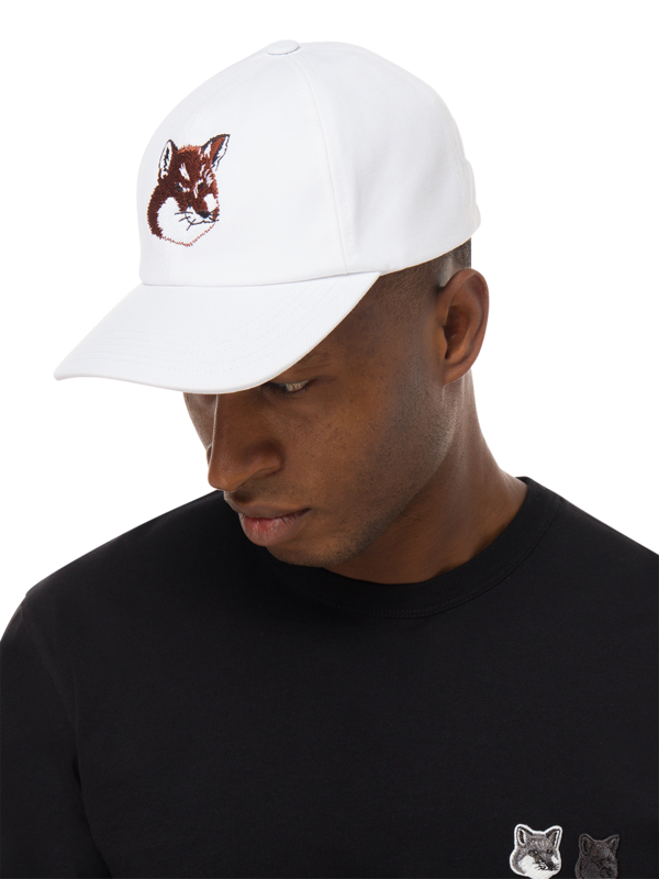 Large Fox Head Embroidery 6P Cap