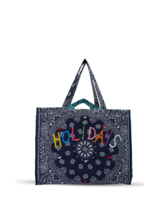 Maxi cabas navy petrole HOLIDAYS