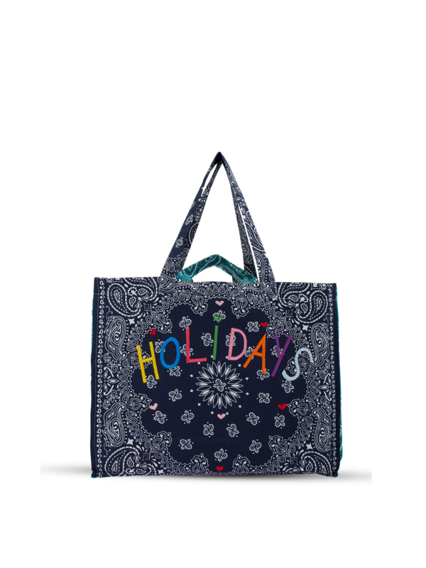 Maxi cabas navy petrole HOLIDAYS