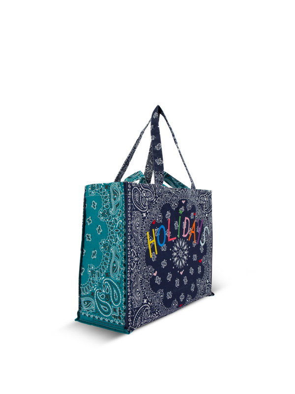 Maxi cabas navy petrole HOLIDAYS