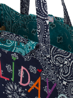 Maxi cabas navy petrole HOLIDAYS