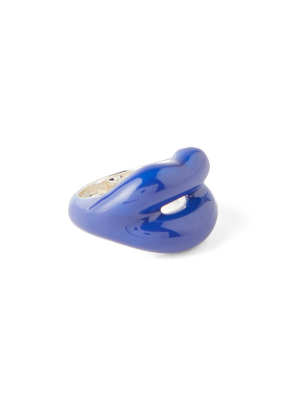 Blue Lip-shaped Ring