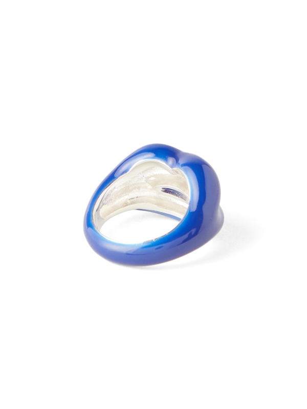 Blue Lip-shaped Ring