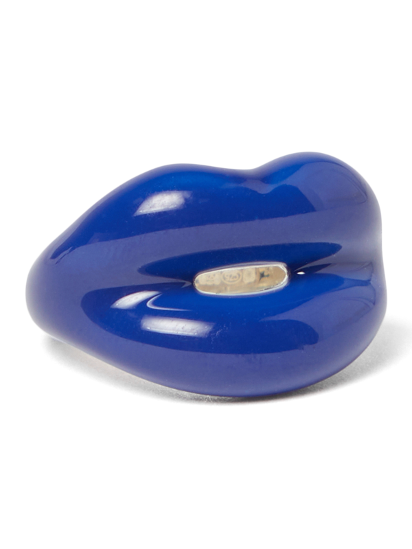 Blue Lip-shaped Ring