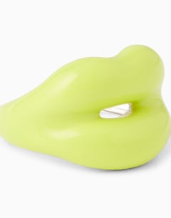 Yellow Lip-shaped Ring