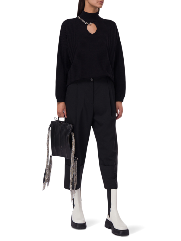 Crop Turn-Up Pants