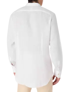 Korean Collar Linen Shirt