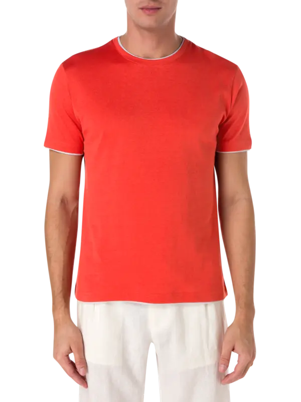 تيشيرت بفتحة رقبة مستديرة