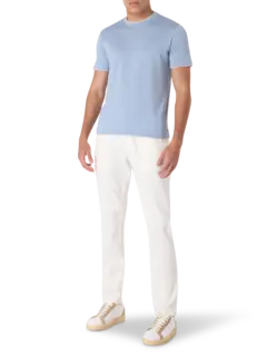 تيشرت متعدد الطبقات بفتحة رقبة مستديرة