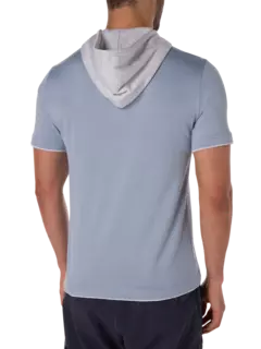 تيشيرت بتصميم هودي بأكمام قصيرة
