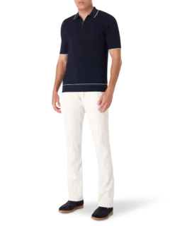 سترة بولو بسحاب قصير