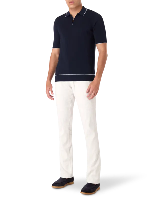 سترة بولو بسحاب قصير