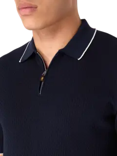 سترة بولو بسحاب قصير