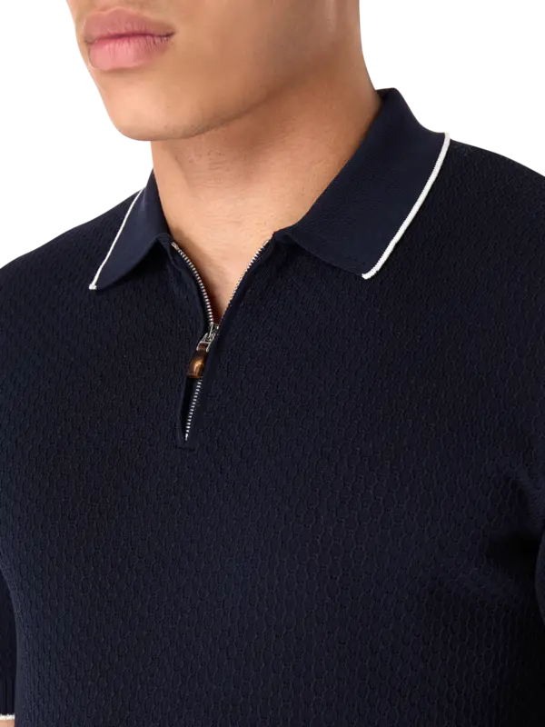 سترة بولو بسحاب قصير